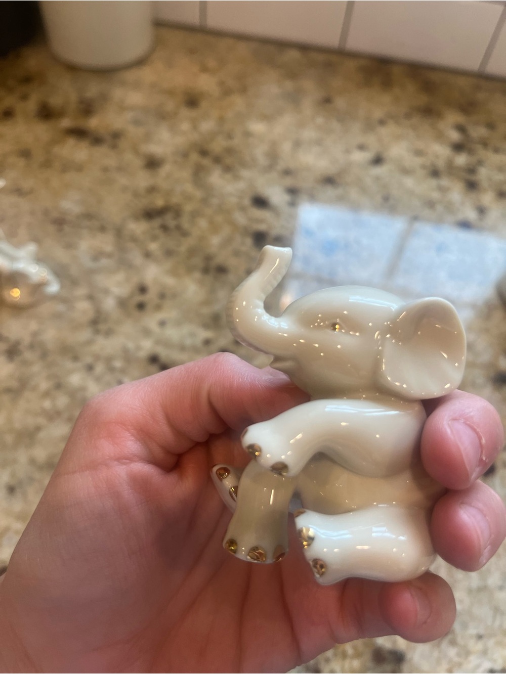 Vintage Lenox 24K Porcelain Elephant and Dolphin Figurines - Picture 9 of 15